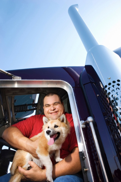 Buchanan CDL-A company driver traveling with a pet under available pet friendly driver policy options.