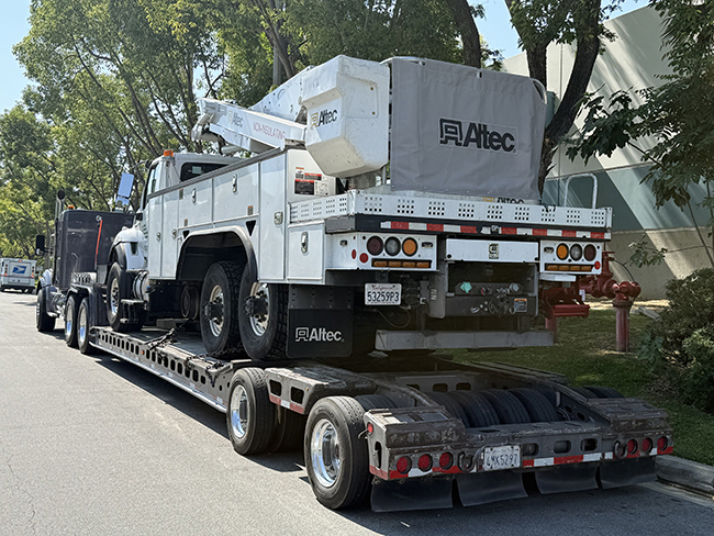 Driver using advanced skills in specialized transport