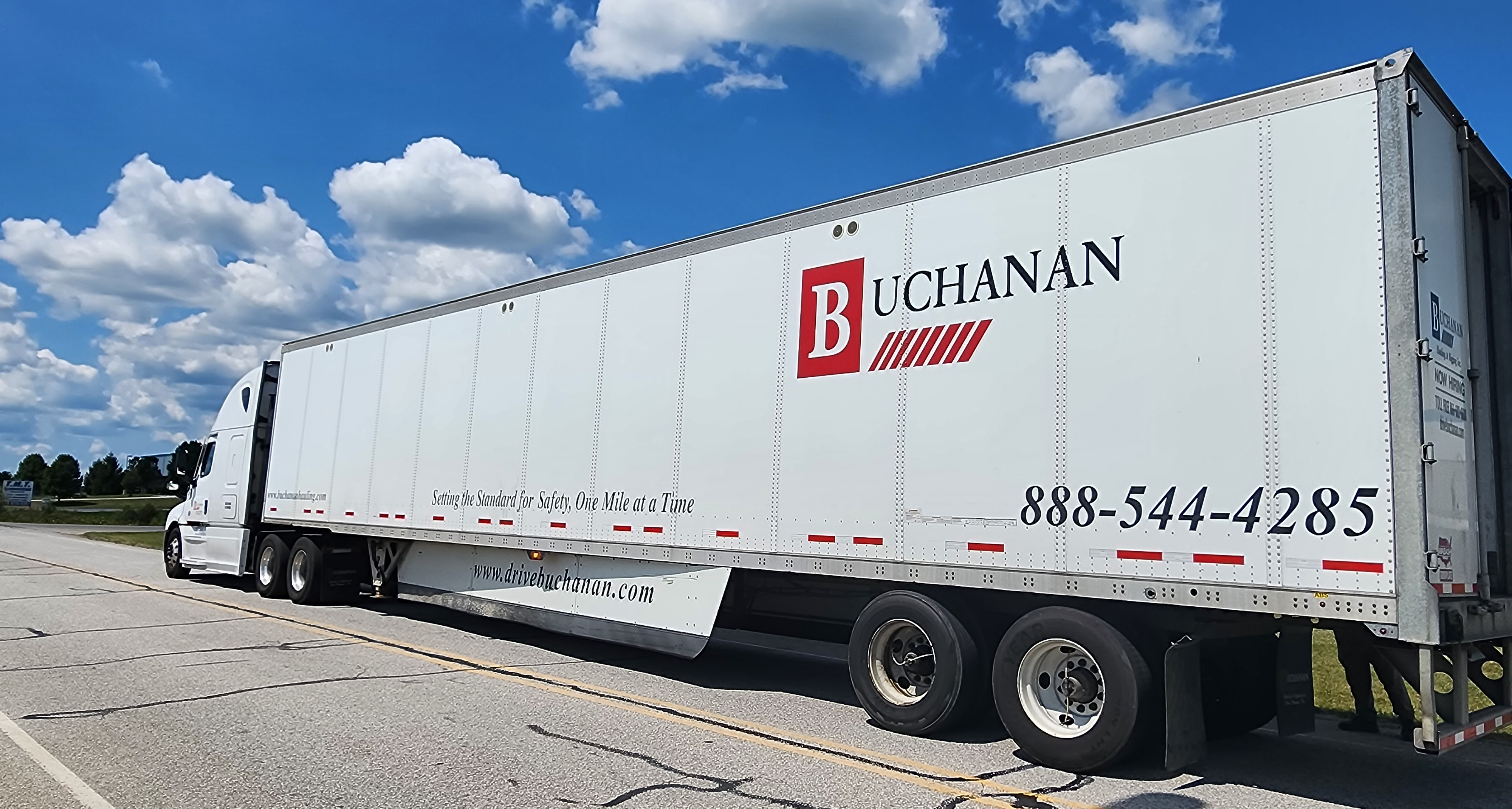 Dry van truck hauling steady retail freight on Midwest regional routes