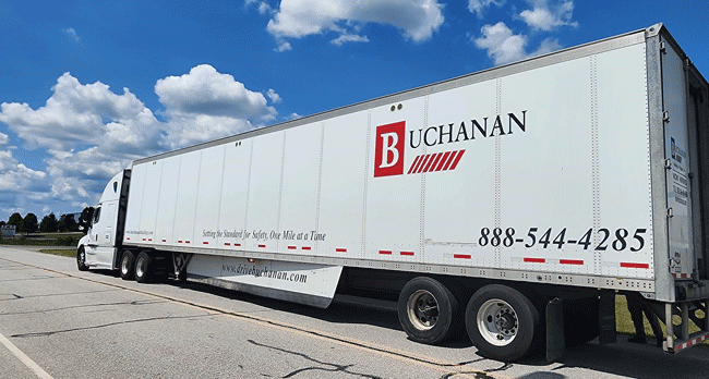 Dry van truck hauling steady retail freight on Midwest regional routes