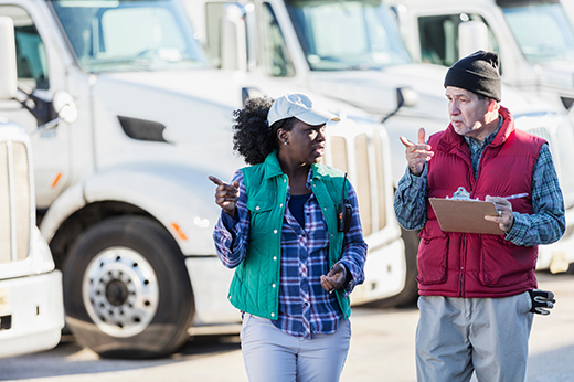 Truck driver making career decision at crossroads