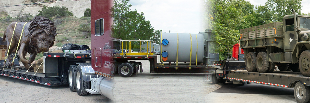 Different trucking trailers used in specialized freight