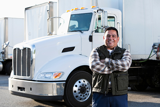 Truck driver securing long-term trucking employment